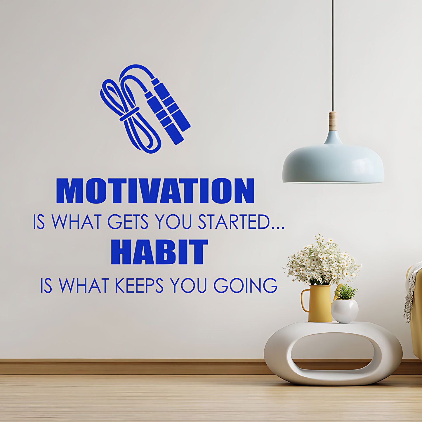 Motivation is What Gets You Started Sports Quote Wall Sticker