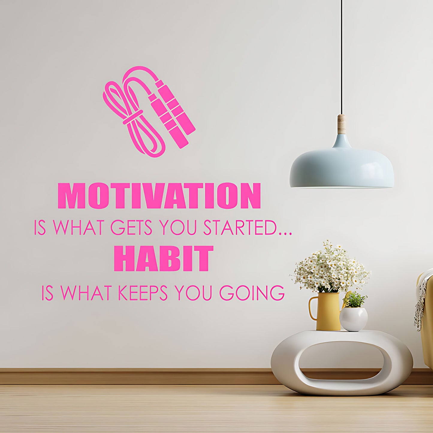 Motivation is What Gets You Started Sports Quote Wall Sticker