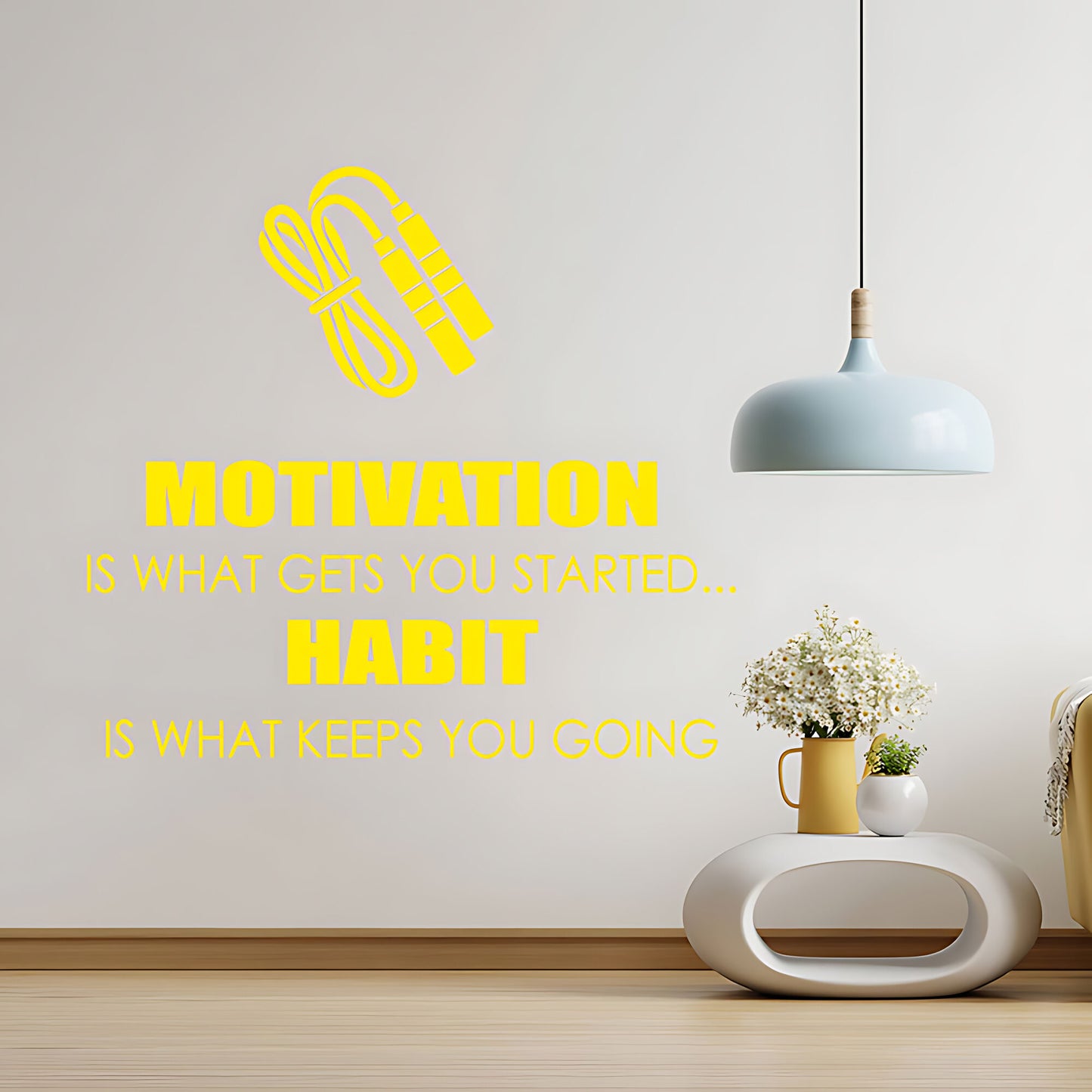 Motivation is What Gets You Started Sports Quote Wall Sticker