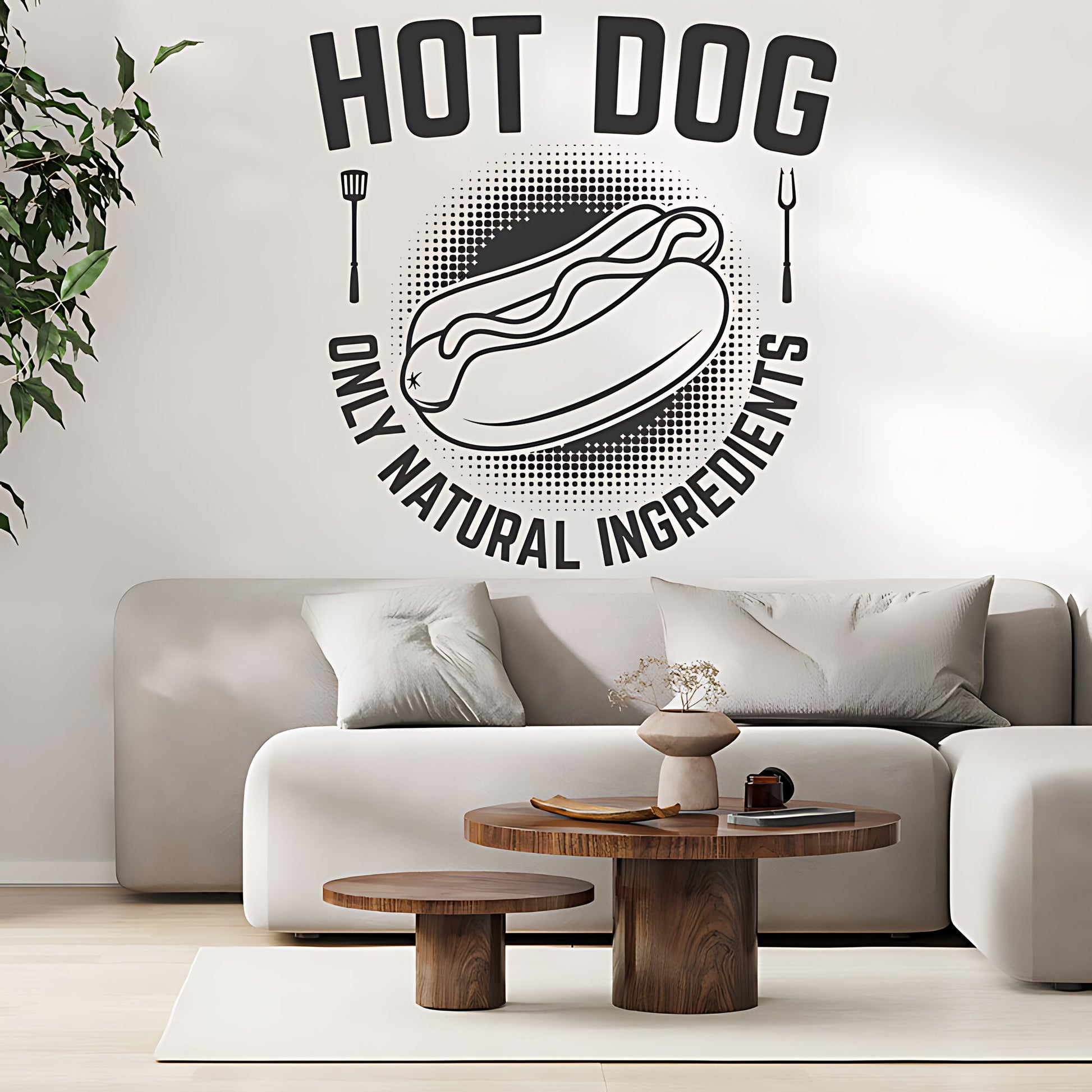 Hot Dog Wall Sticker - Fun Cafe & Takeaway Food Art