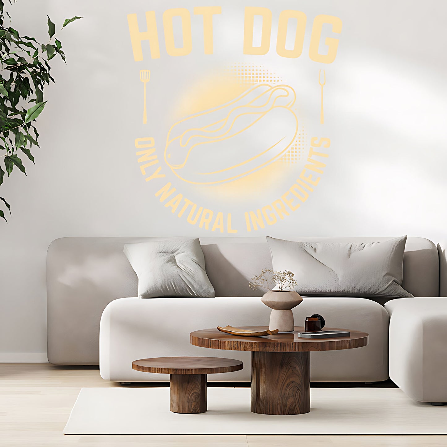 Hot Dog Wall Sticker - Fun Cafe & Takeaway Food Art
