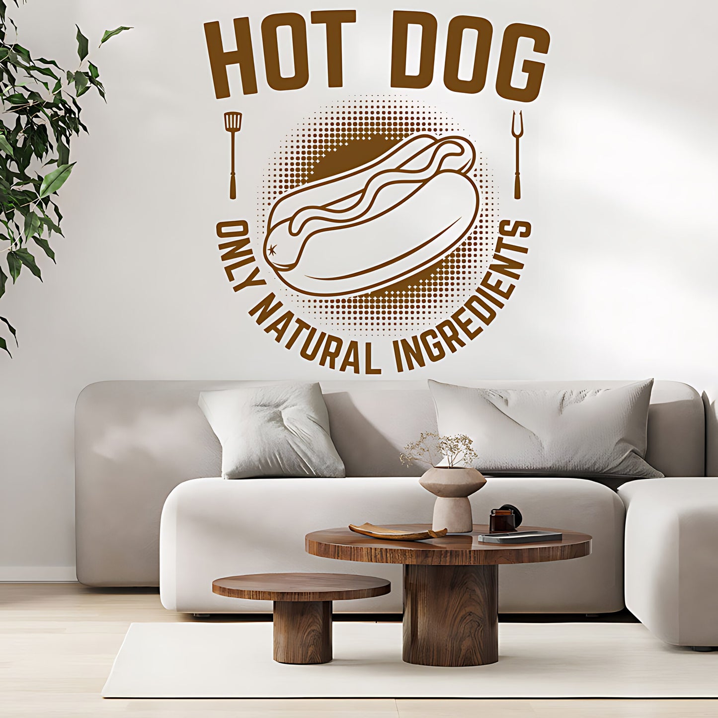 Hot Dog Wall Sticker - Fun Cafe & Takeaway Food Art
