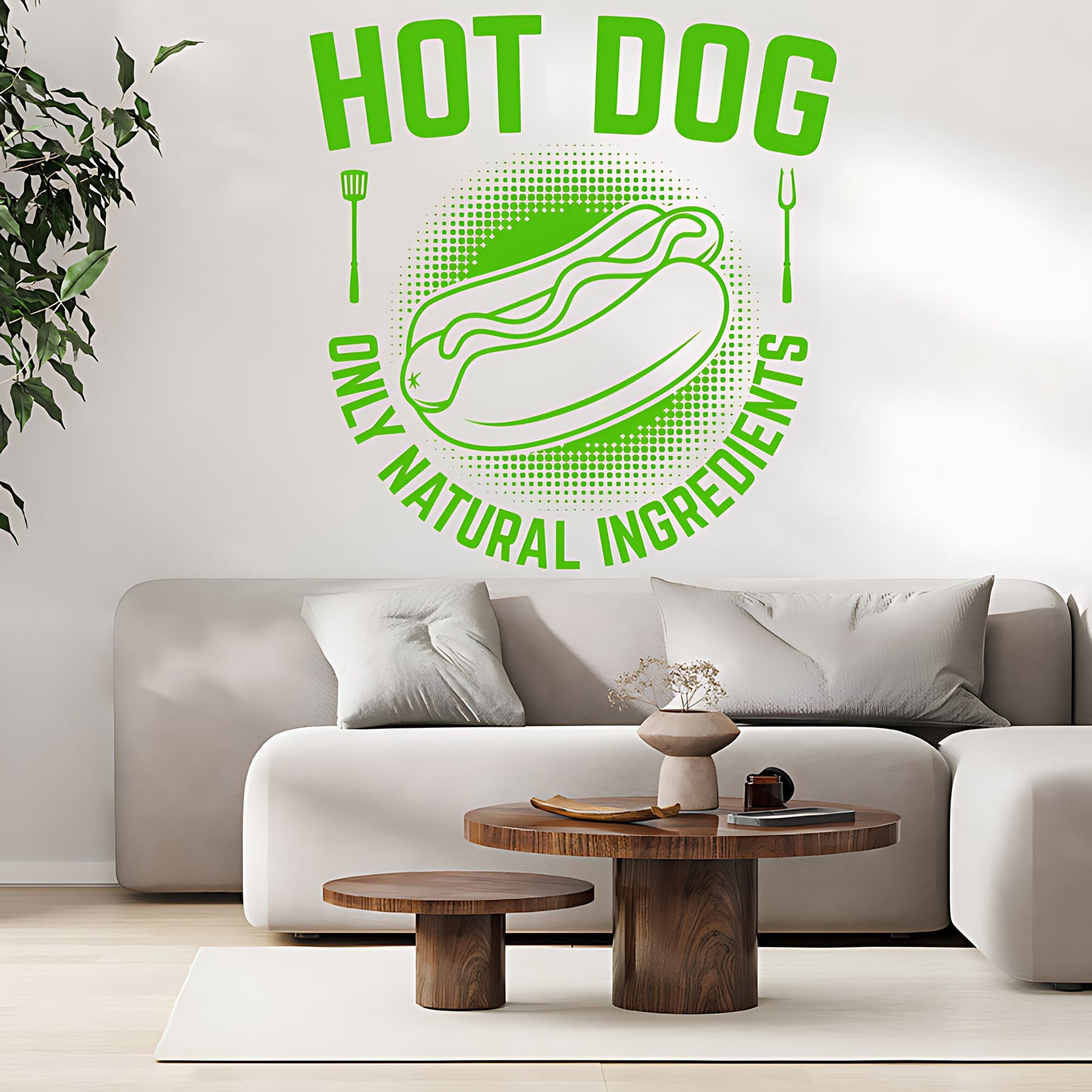 Hot Dog Wall Sticker - Fun Cafe & Takeaway Food Art