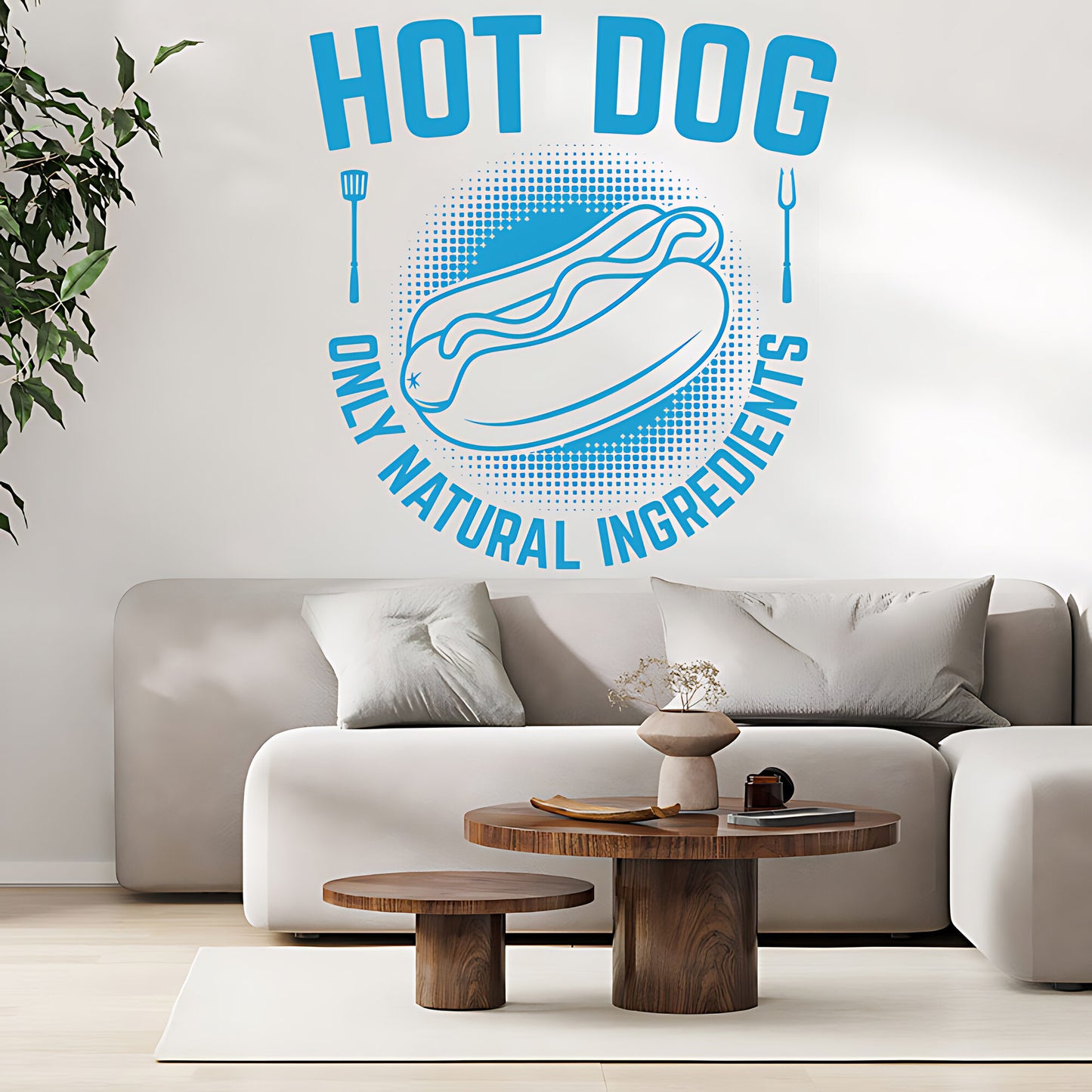 Hot Dog Wall Sticker - Fun Cafe & Takeaway Food Art