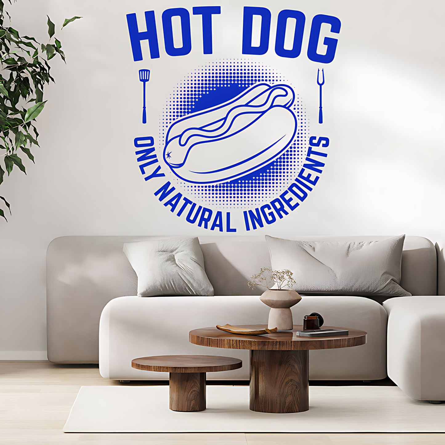Hot Dog Wall Sticker - Fun Cafe & Takeaway Food Art