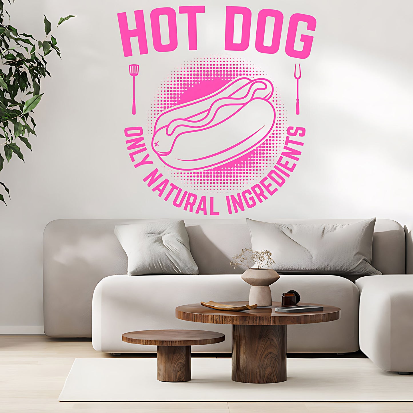 Hot Dog Wall Sticker - Fun Cafe & Takeaway Food Art
