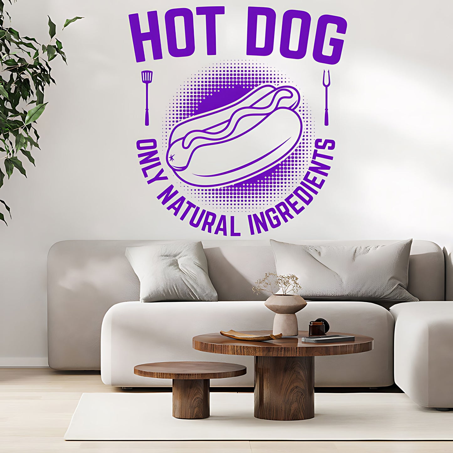 Hot Dog Wall Sticker - Fun Cafe & Takeaway Food Art