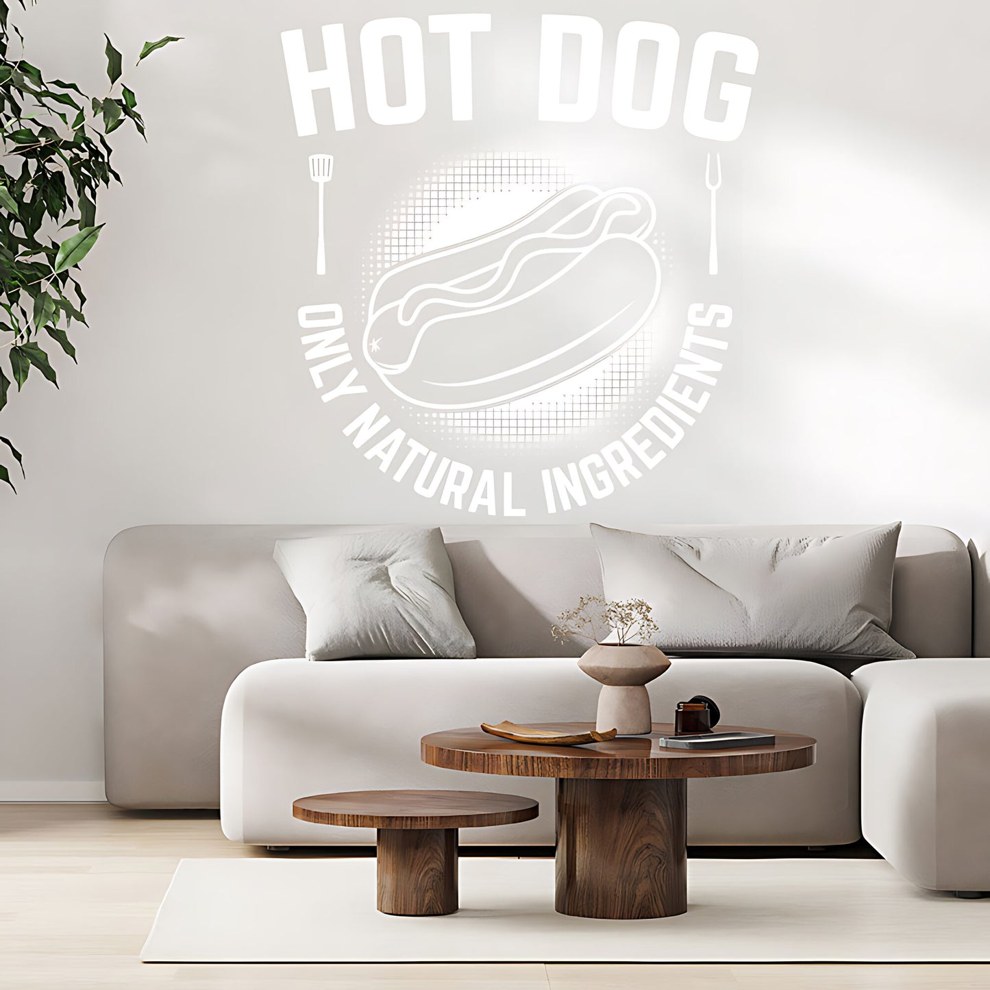 Hot Dog Wall Sticker - Fun Cafe & Takeaway Food Art