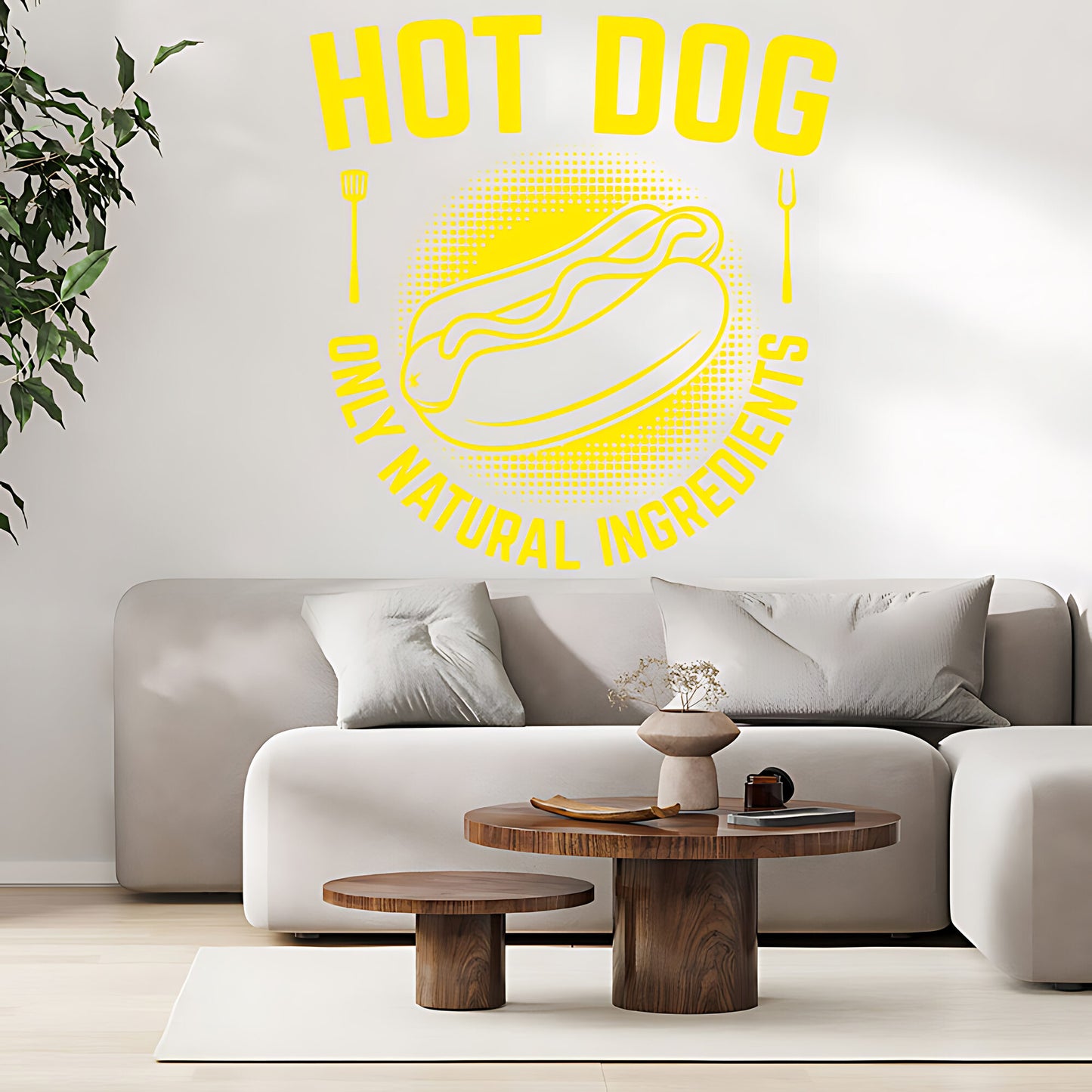 Hot Dog Wall Sticker - Fun Cafe & Takeaway Food Art