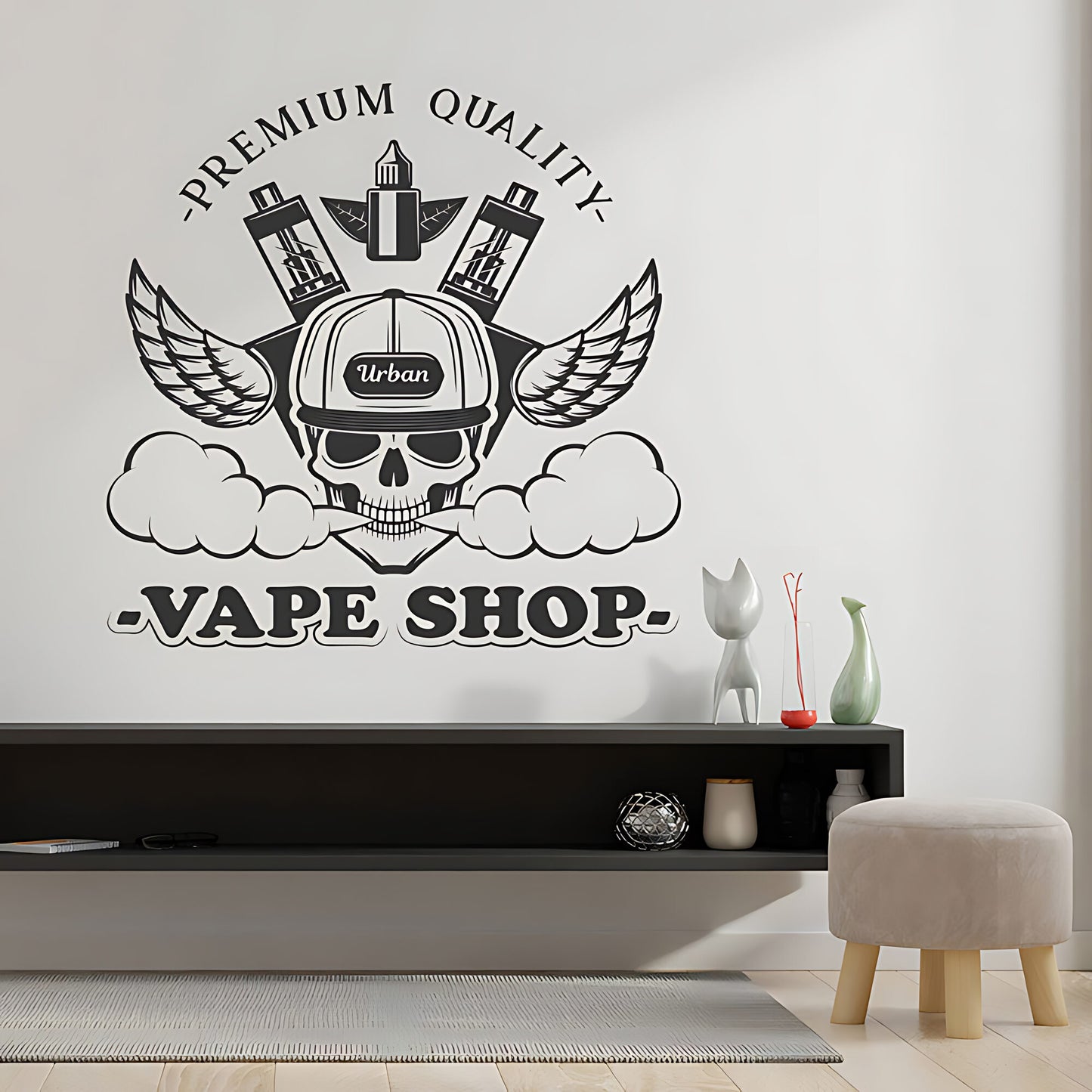 Chic Vaping Quote Wall Decal for Vape Store Decor