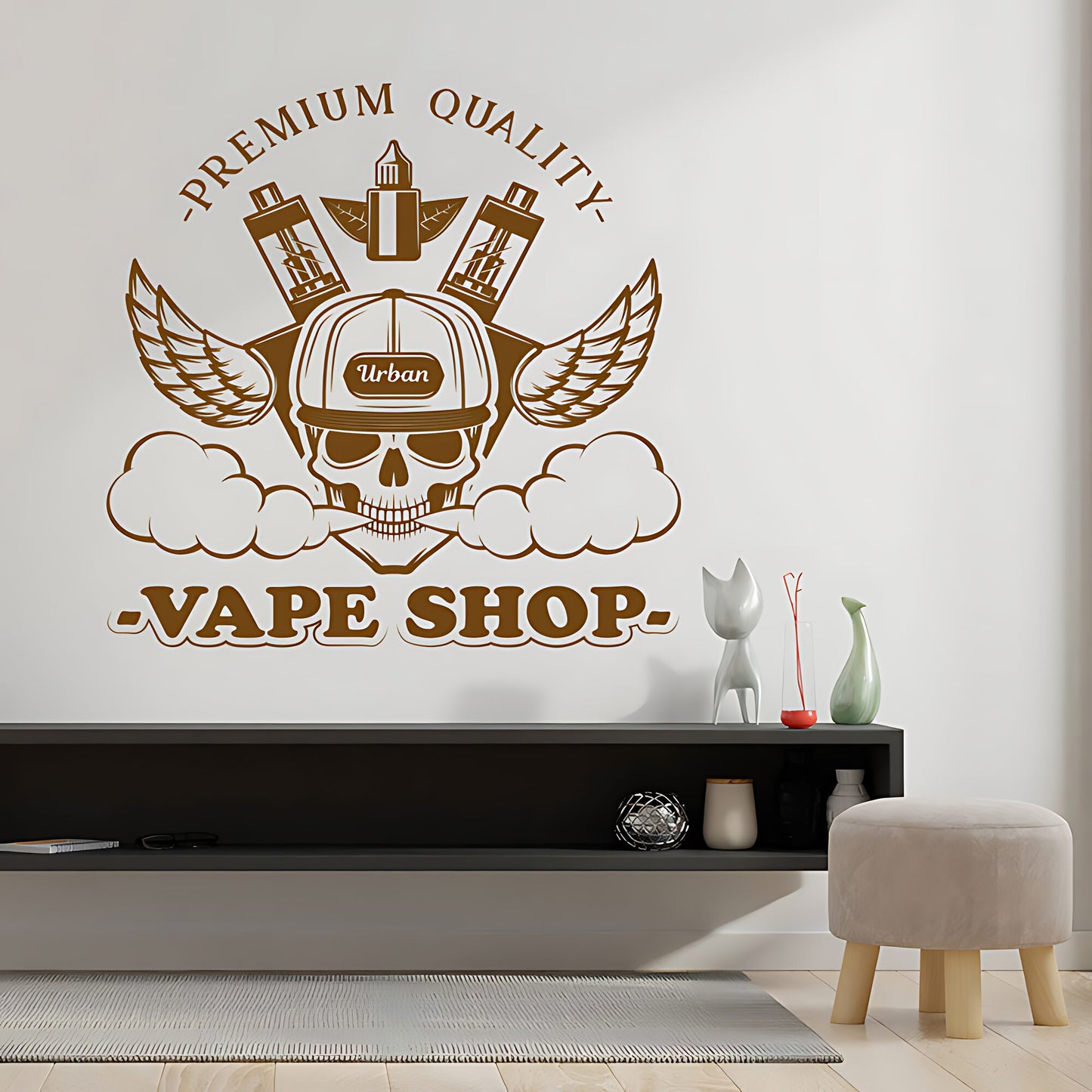 Chic Vaping Quote Wall Decal for Vape Store Decor