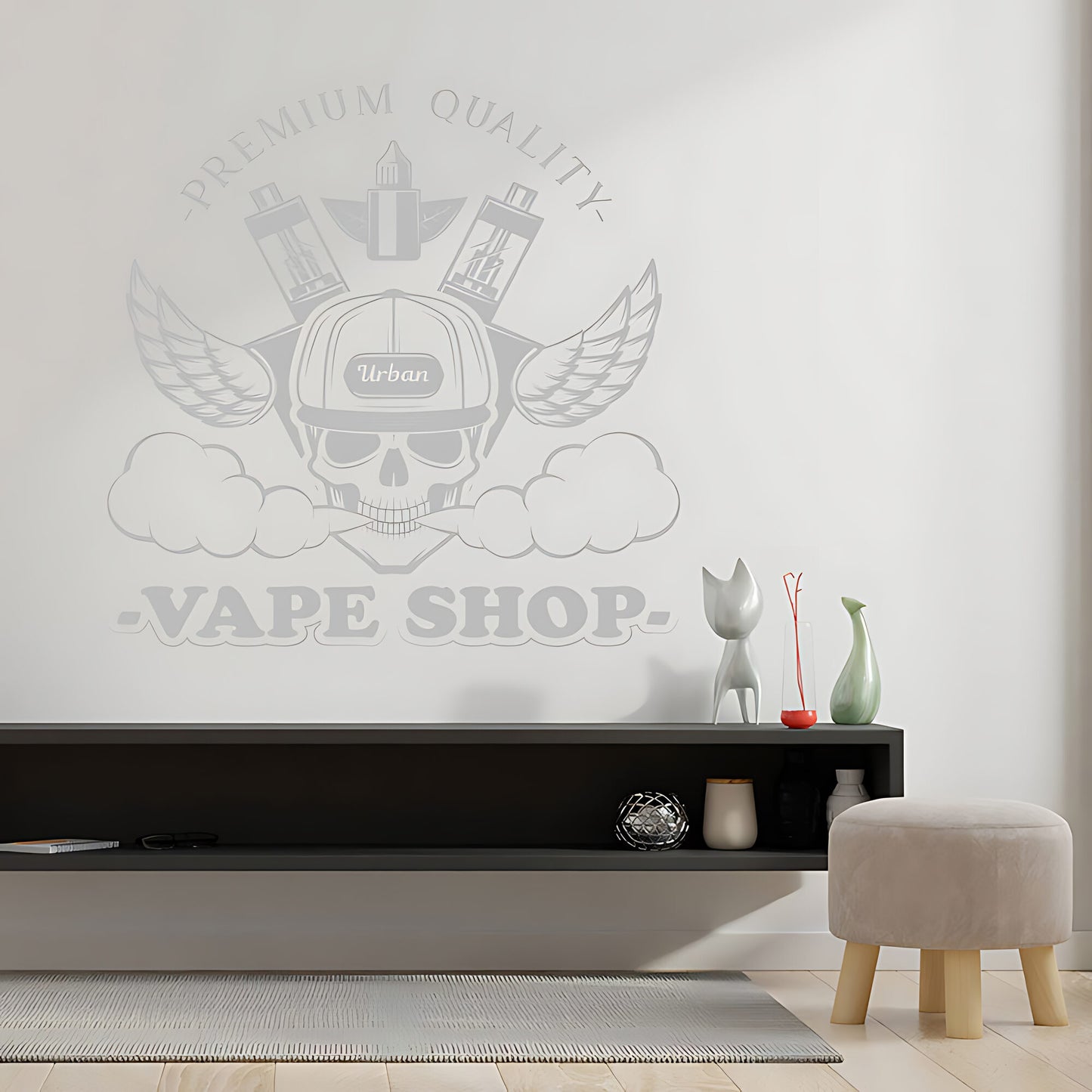 Chic Vaping Quote Wall Decal for Vape Store Decor
