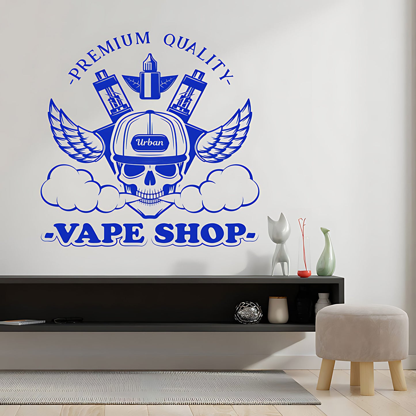 Chic Vaping Quote Wall Decal for Vape Store Decor