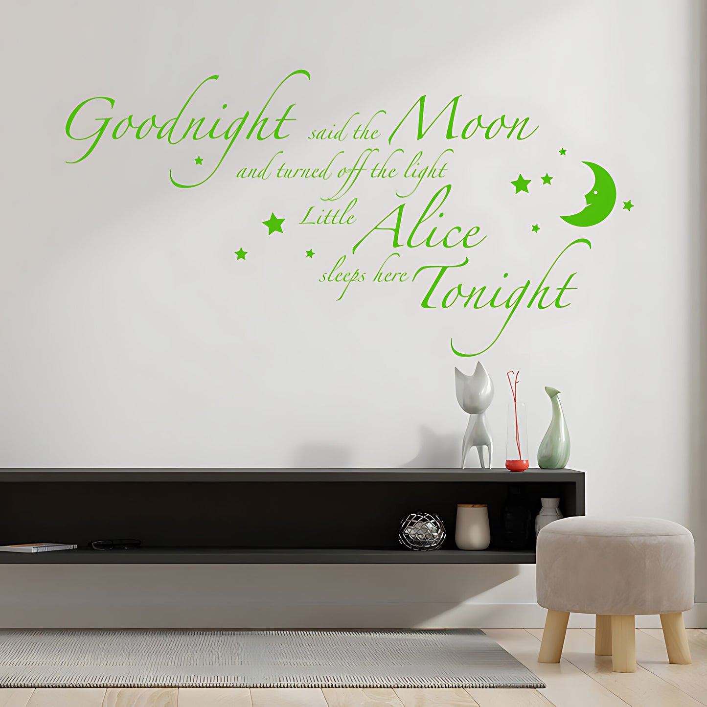 Goodnight Said the Moon Wall Sticker - Nursery Decal