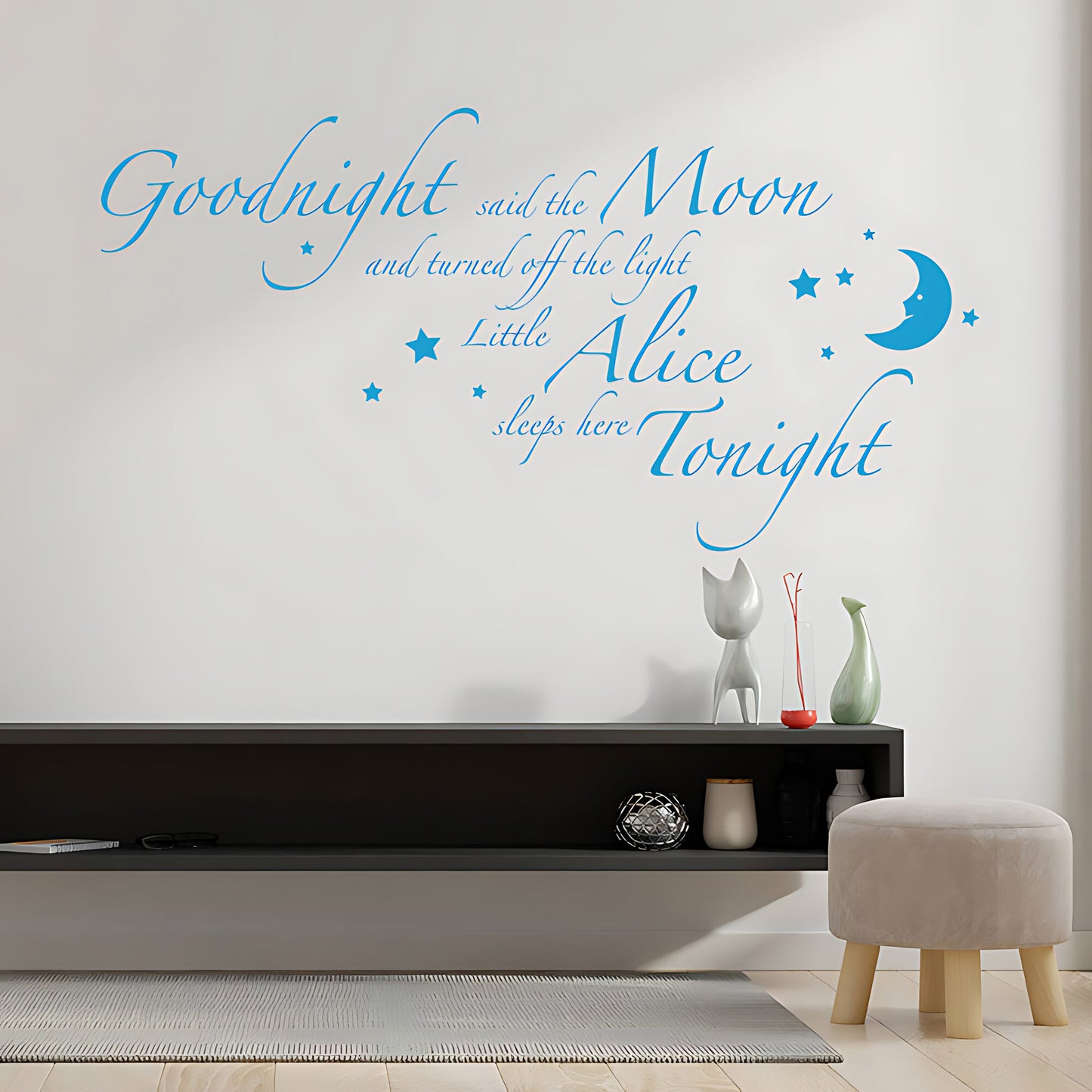 Goodnight Said the Moon Wall Sticker - Nursery Decal