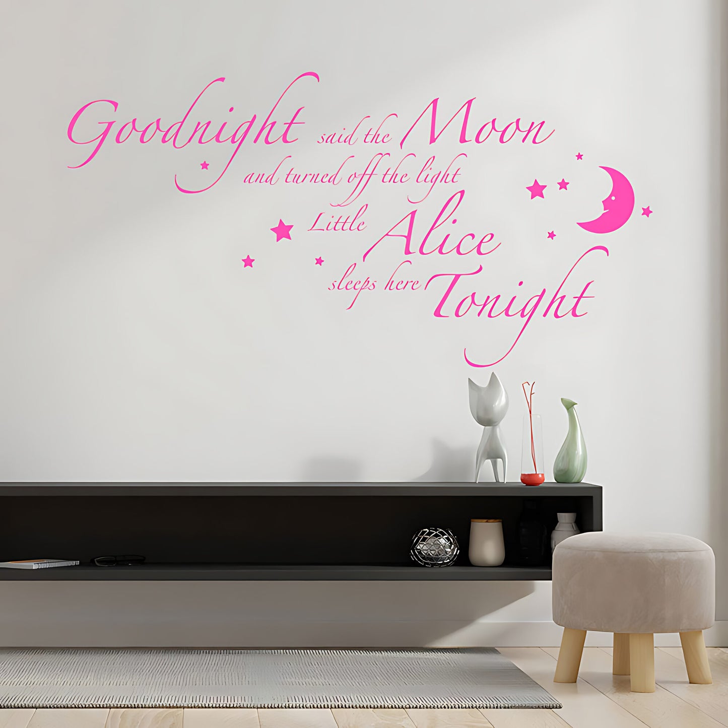 Goodnight Said the Moon Wall Sticker - Nursery Decal