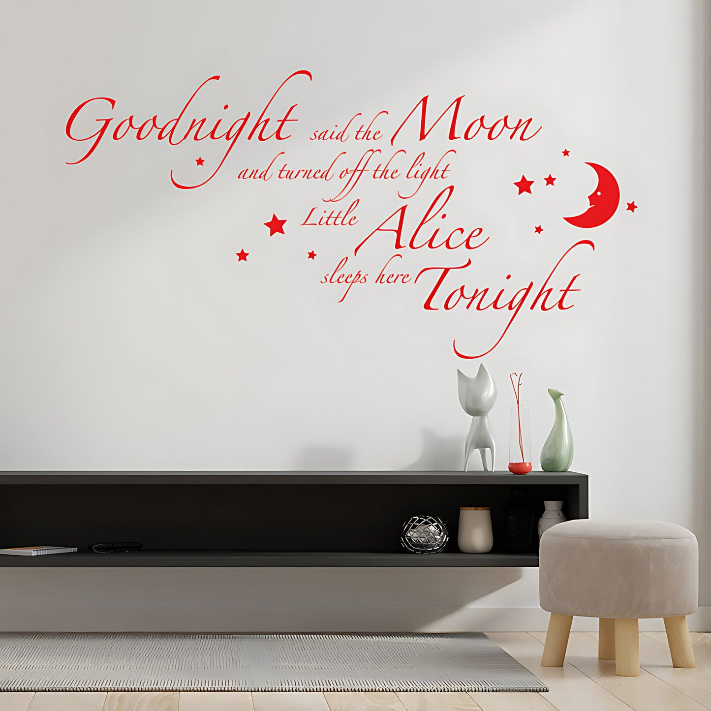 Goodnight Said the Moon Wall Sticker - Nursery Decal