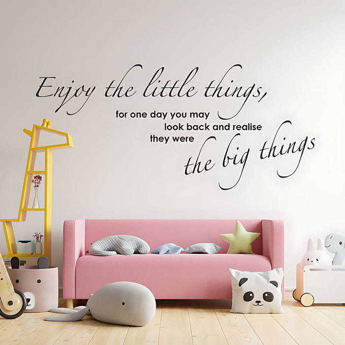 Enjoy the Little Things Wall Sticker - Quote Decal