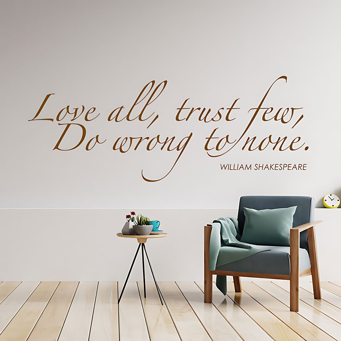 Love All Trust Few Wall Sticker - Shakespeare Quote
