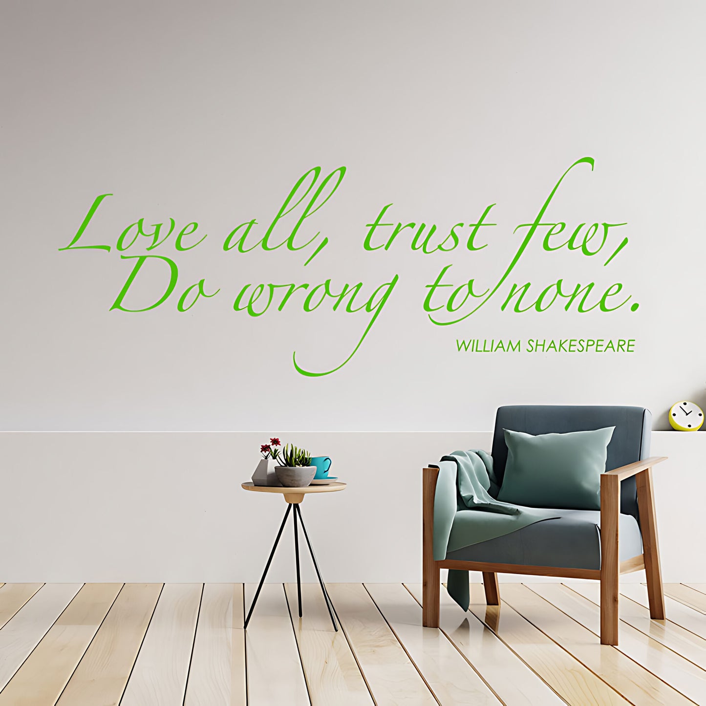 Love All Trust Few Wall Sticker - Shakespeare Quote