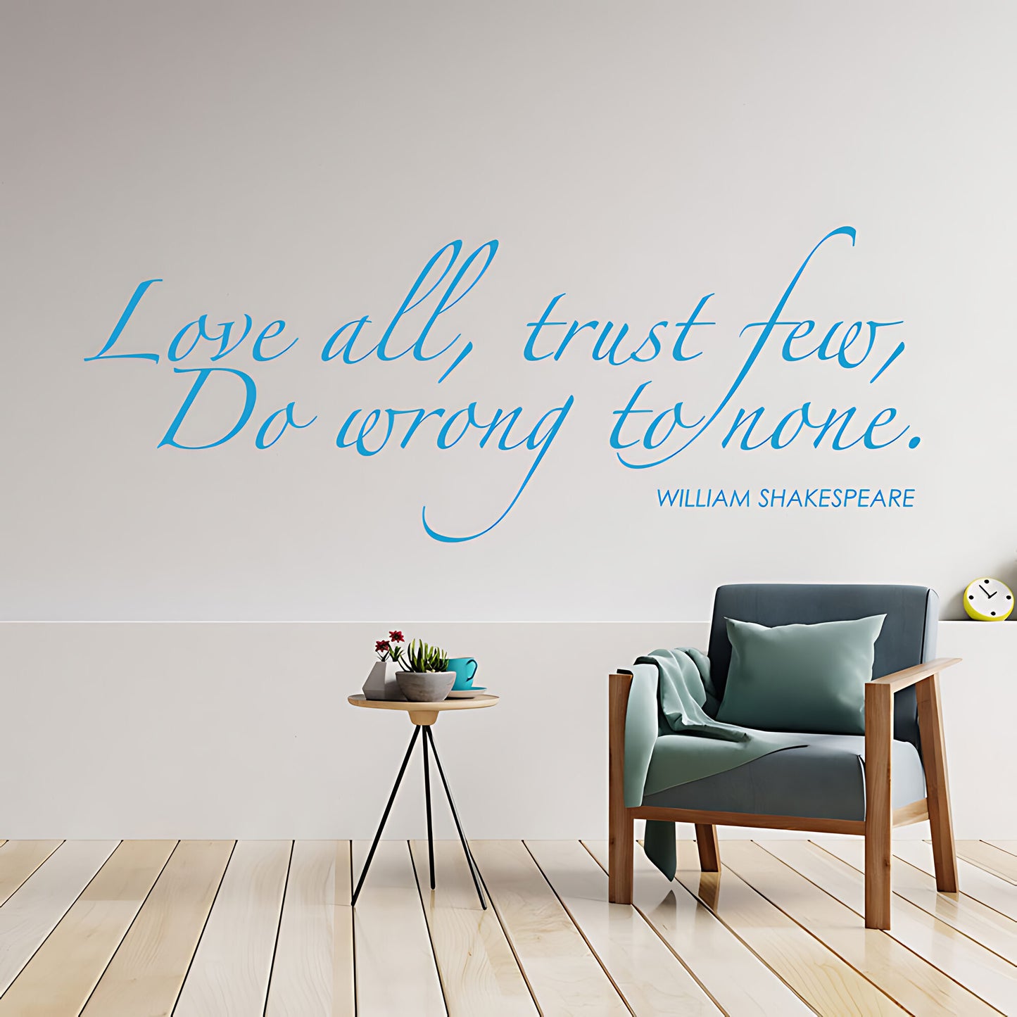 Love All Trust Few Wall Sticker - Shakespeare Quote