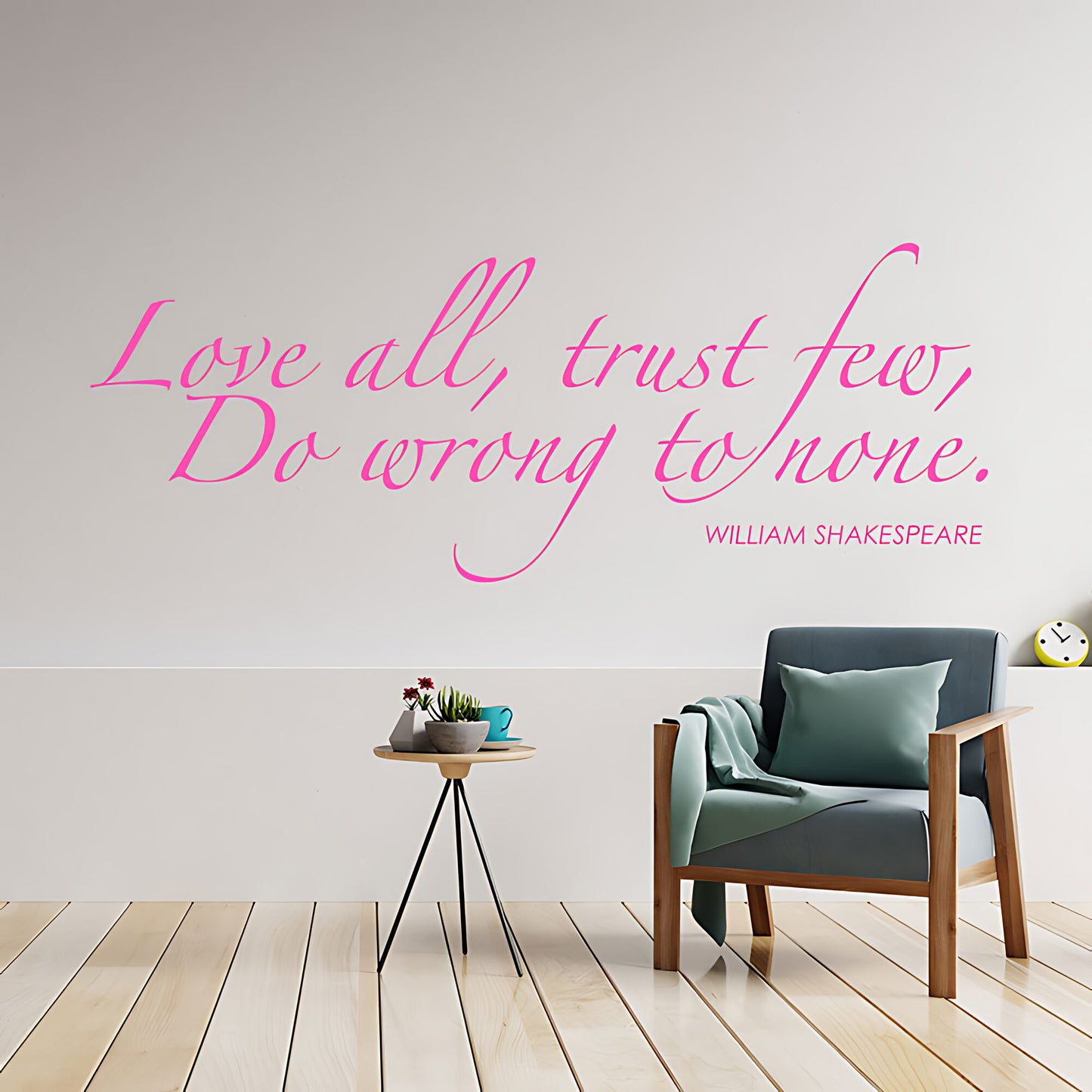 Love All Trust Few Wall Sticker - Shakespeare Quote