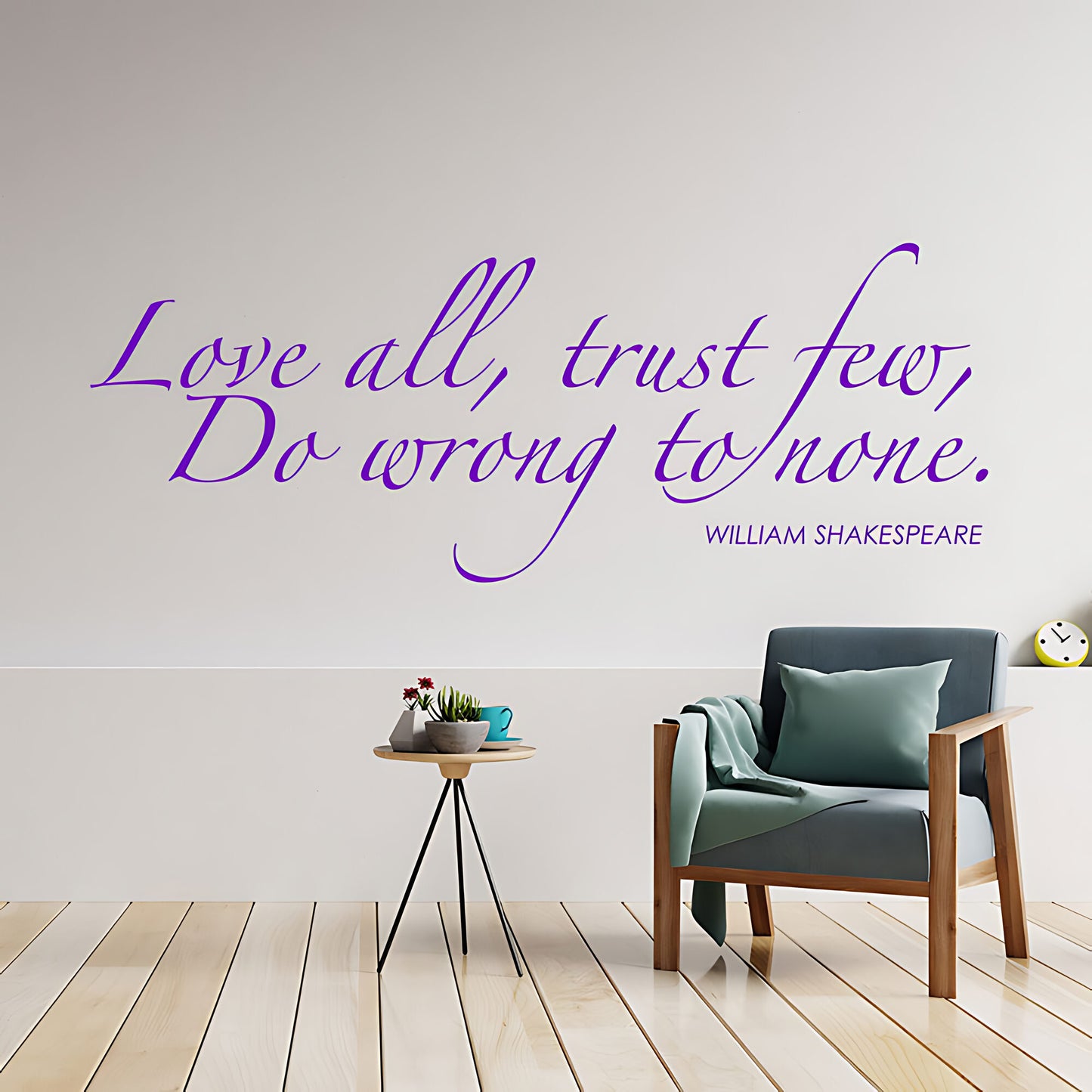 Love All Trust Few Wall Sticker - Shakespeare Quote