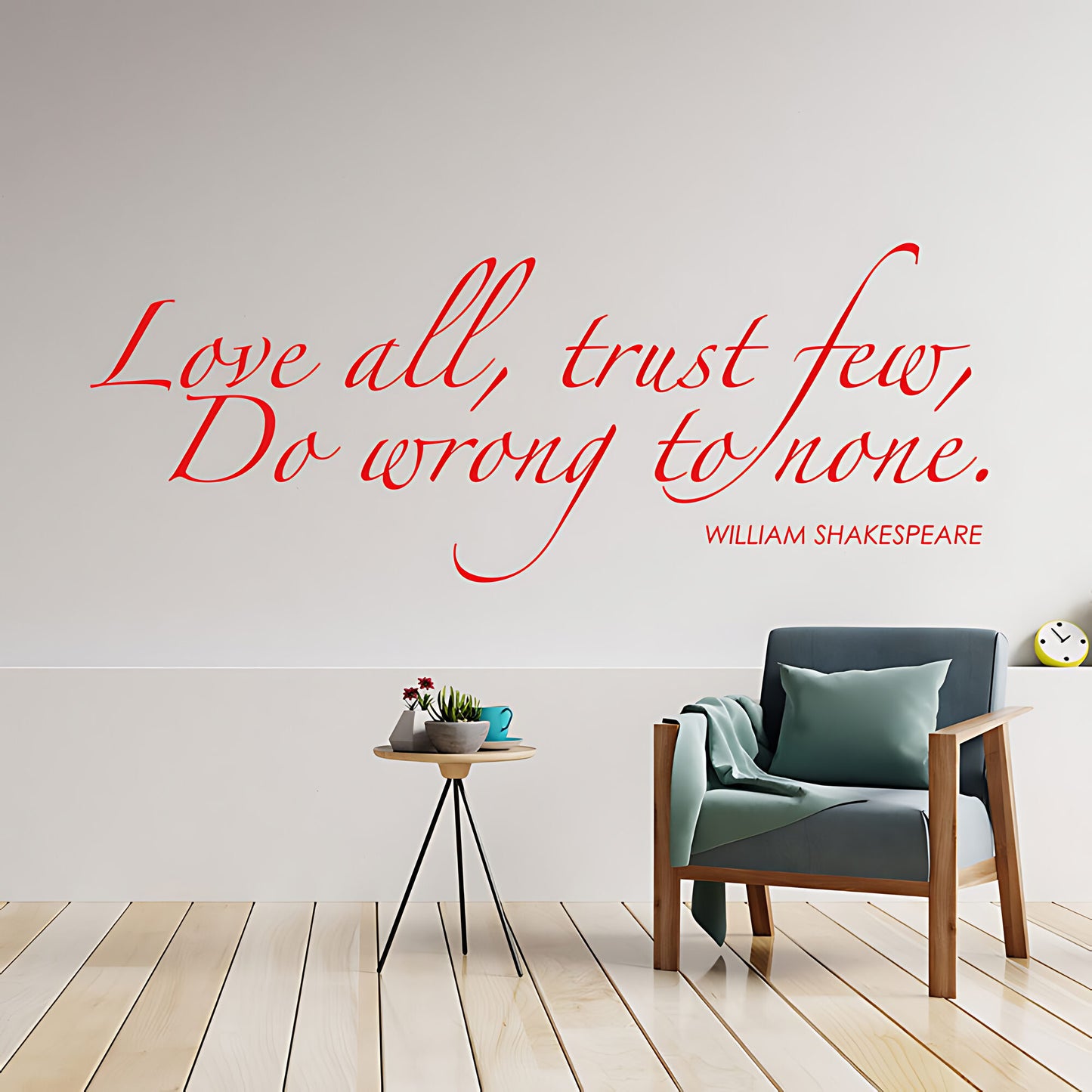 Love All Trust Few Wall Sticker - Shakespeare Quote