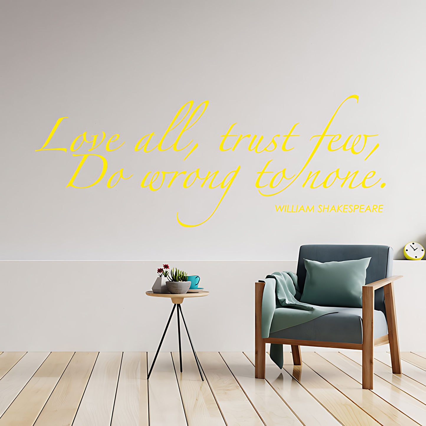 Love All Trust Few Wall Sticker - Shakespeare Quote