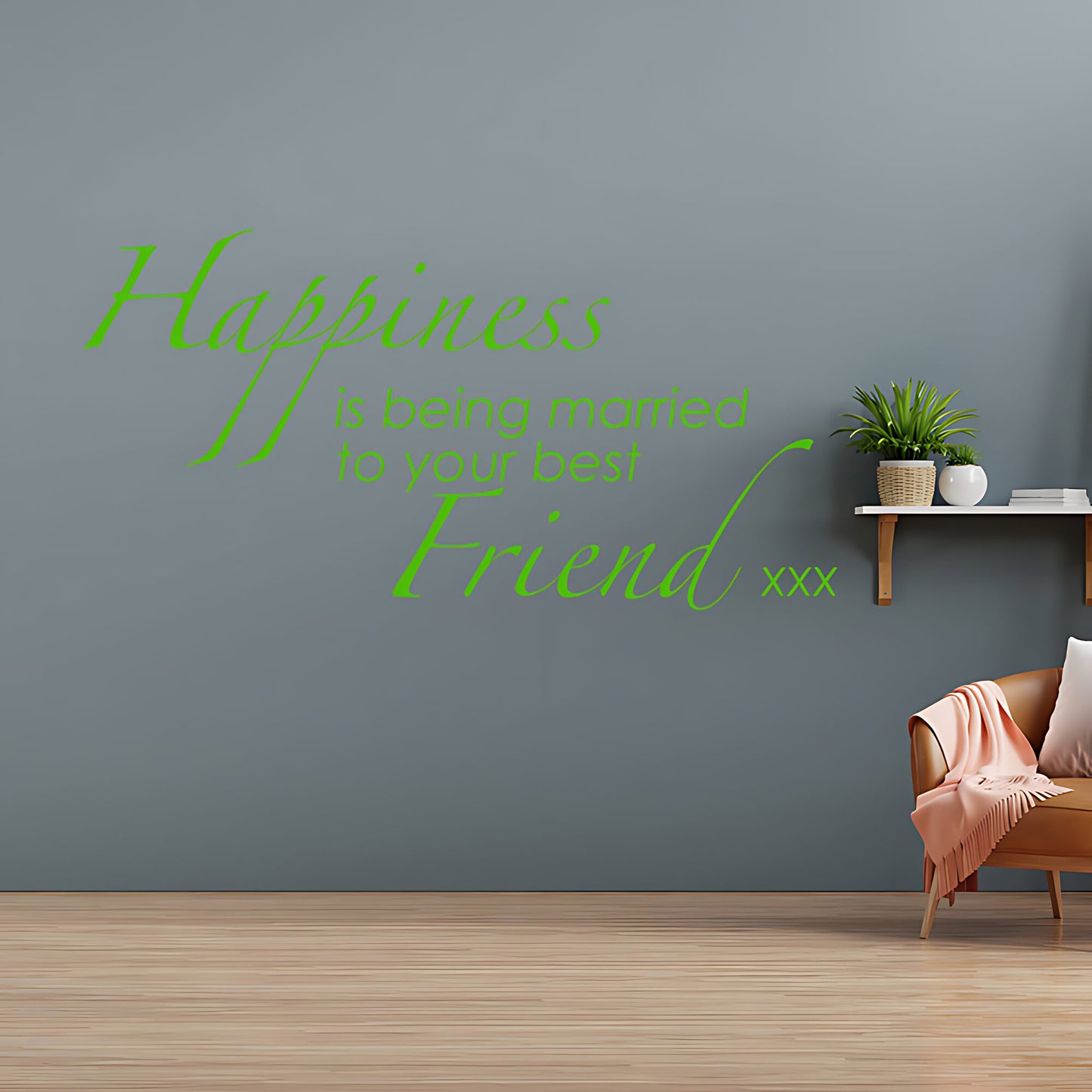 Happiness is Being Married Wall Sticker - Quote Decal