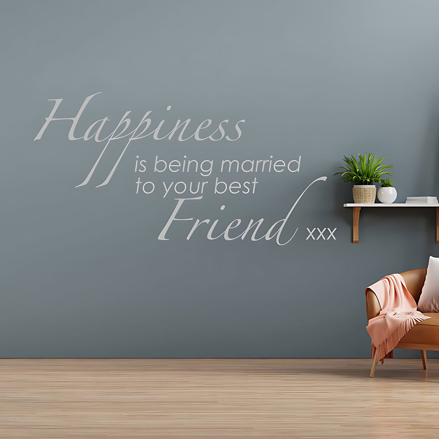 Happiness is Being Married Wall Sticker - Quote Decal