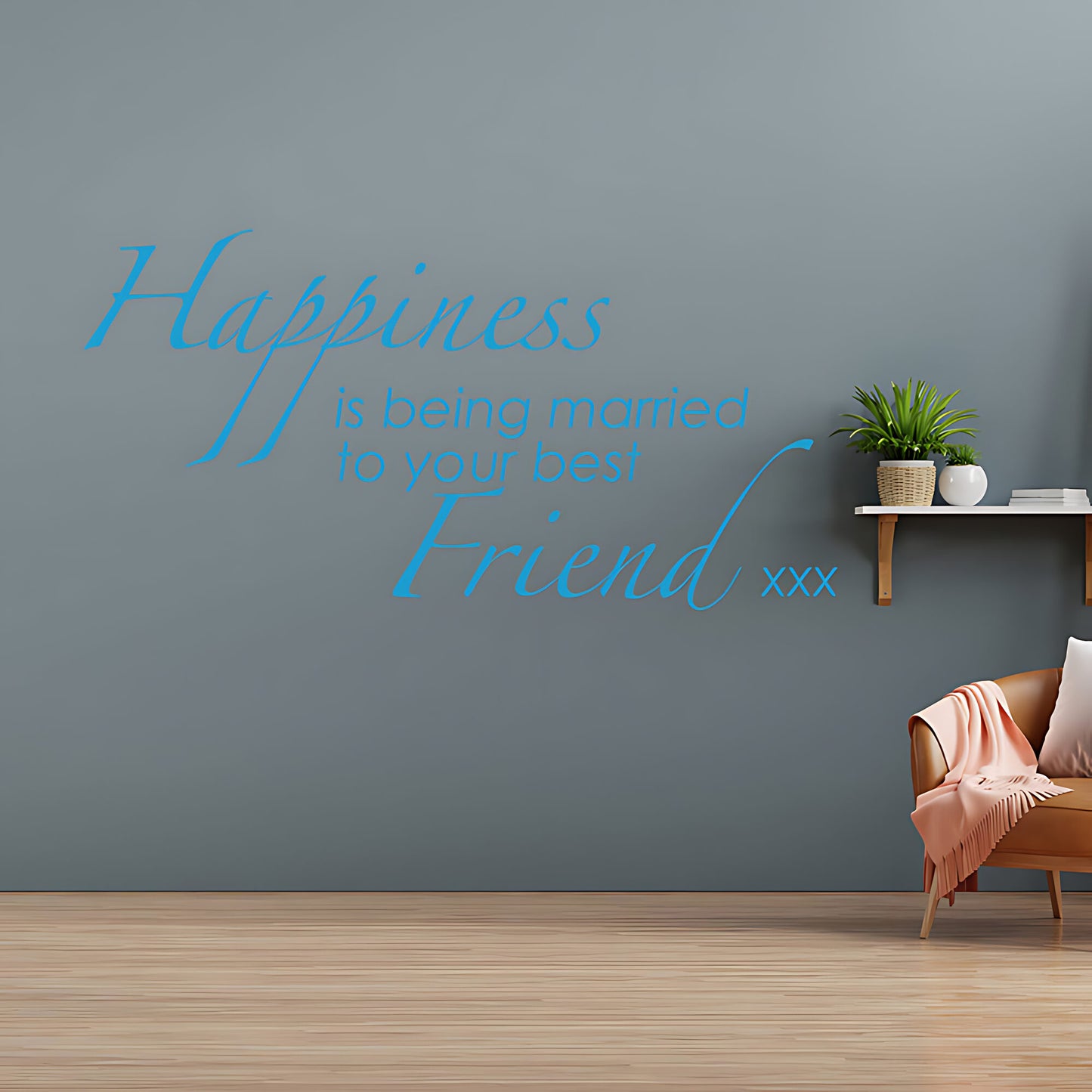 Happiness is Being Married Wall Sticker - Quote Decal