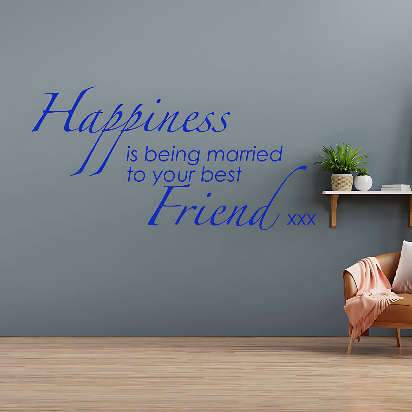 Happiness is Being Married Wall Sticker - Quote Decal