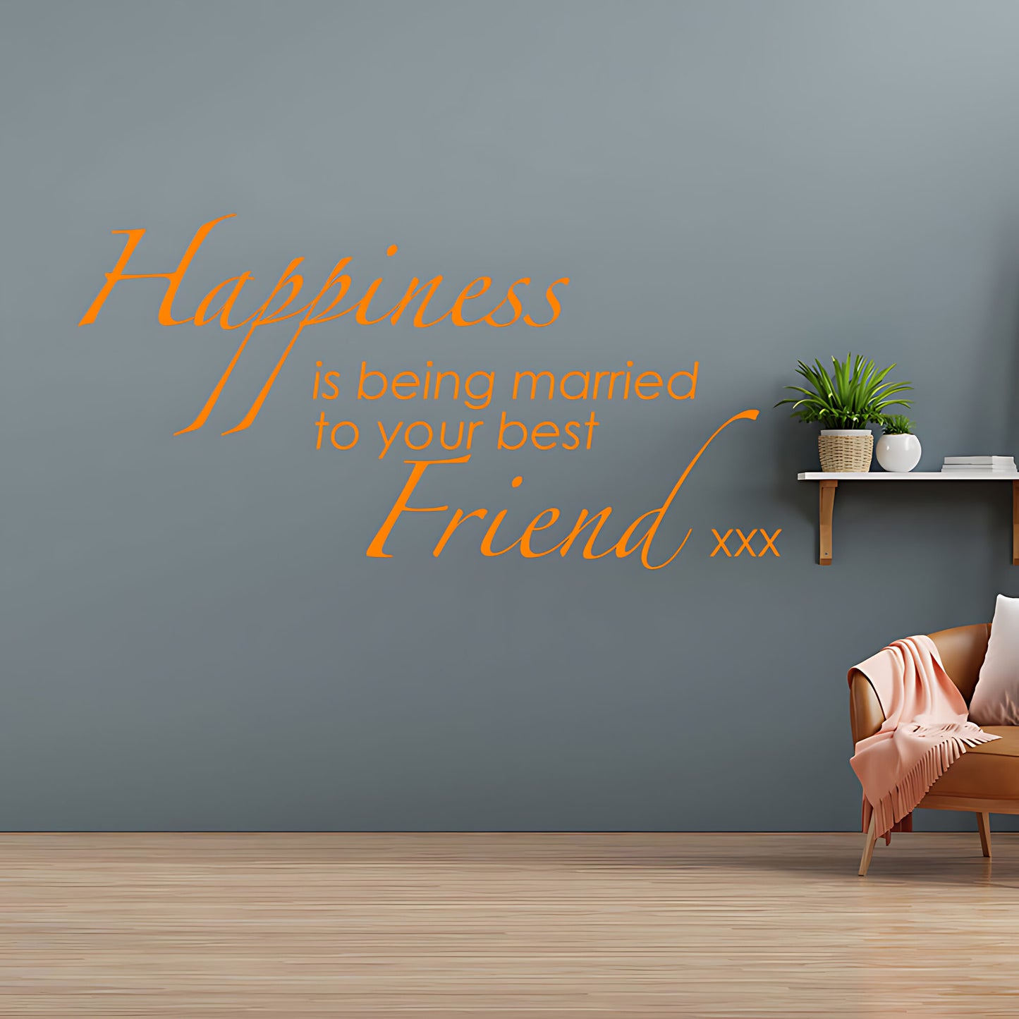 Happiness is Being Married Wall Sticker - Quote Decal