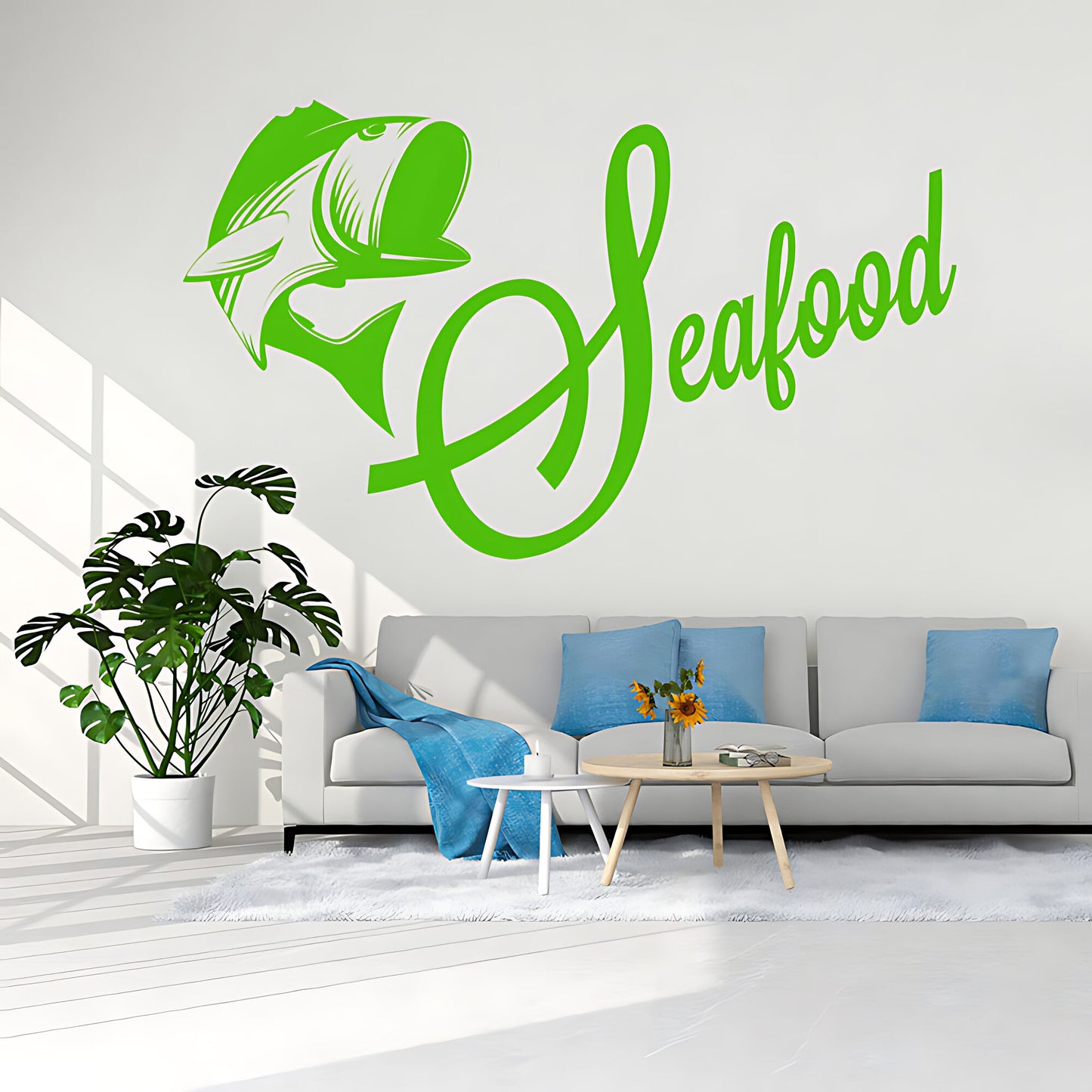 Seafood Wall Sticker - Coastal Kitchen Vinyl Decal