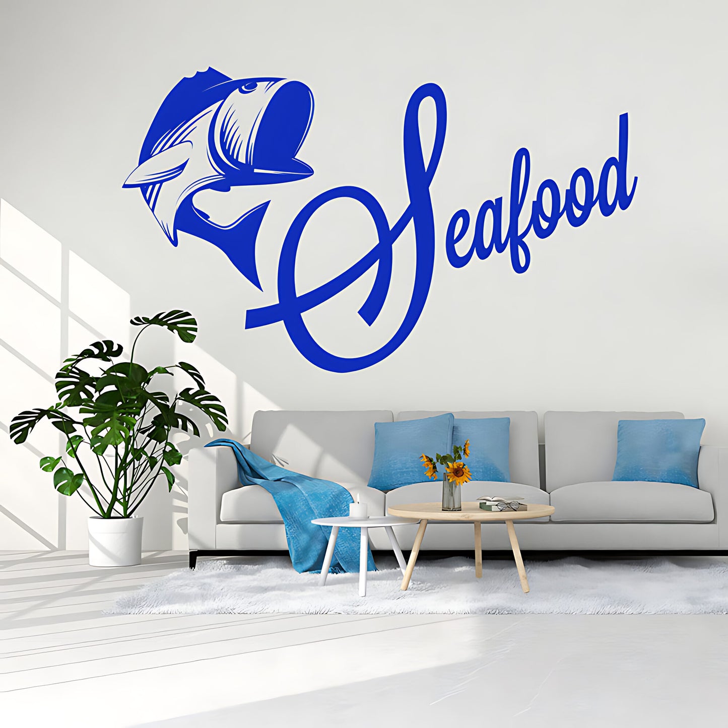 Seafood Wall Sticker - Coastal Kitchen Vinyl Decal
