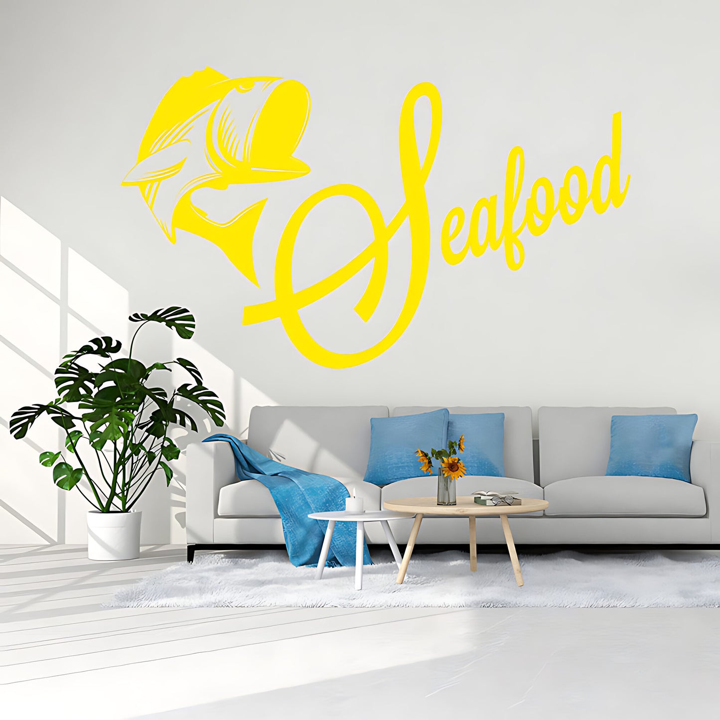 Seafood Wall Sticker - Coastal Kitchen Vinyl Decal
