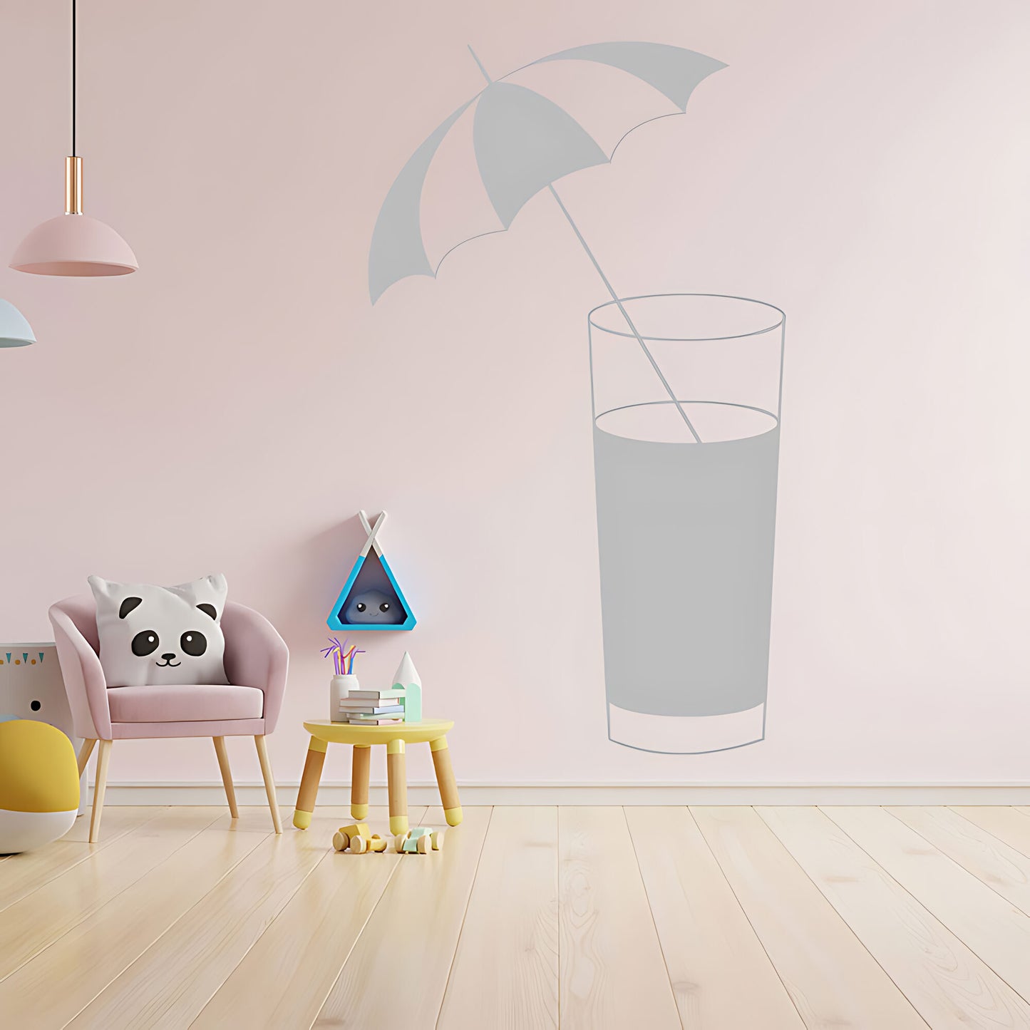 Cocktail Glass Wall Sticker - Bar Vinyl Decal