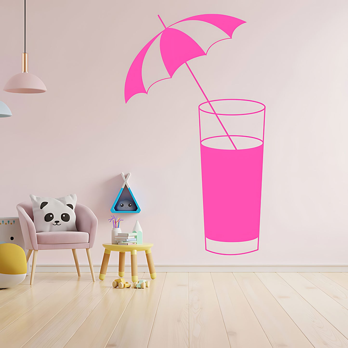 Cocktail Glass Wall Sticker - Bar Vinyl Decal