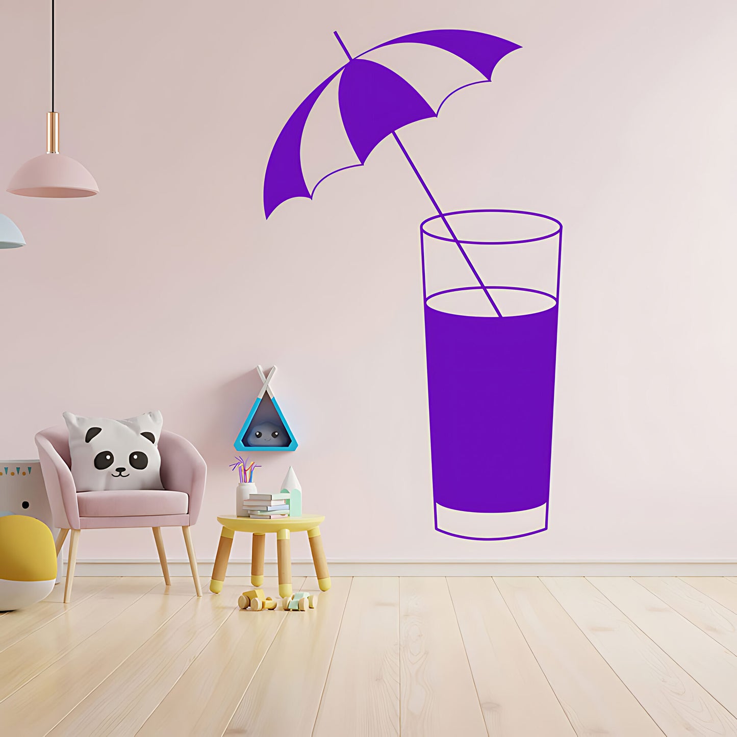 Cocktail Glass Wall Sticker - Bar Vinyl Decal