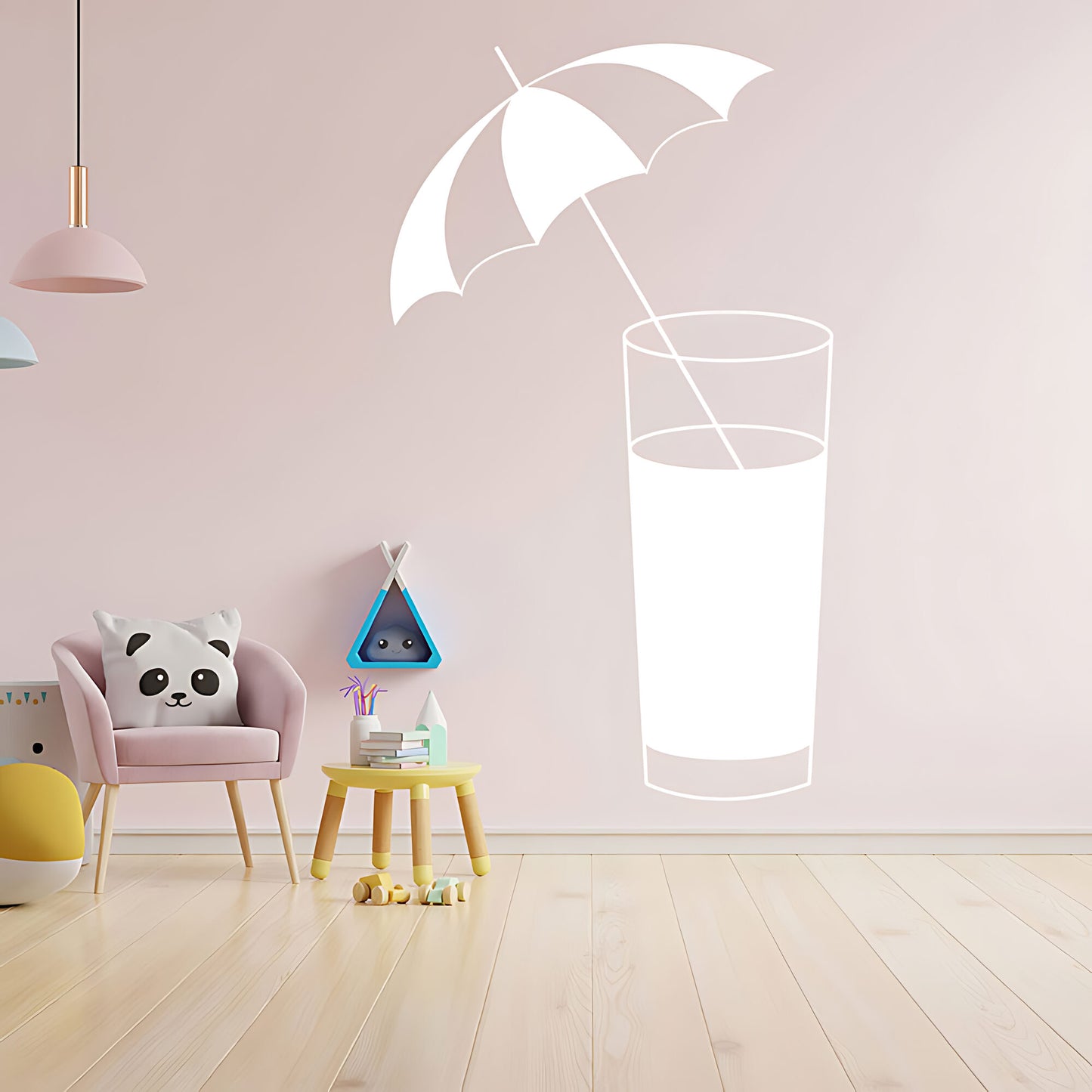Cocktail Glass Wall Sticker - Bar Vinyl Decal