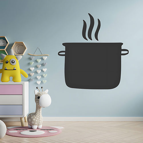 Simmer Down Pots and Pans Wall Sticker - Humorous Kitchen Quote Decal
