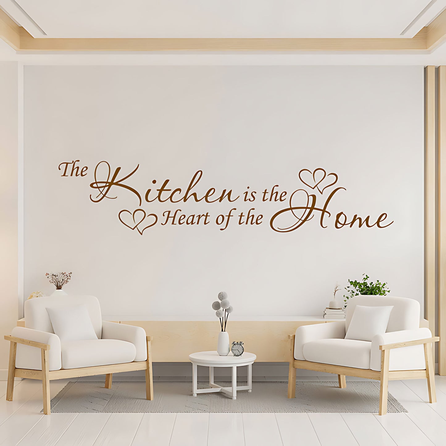 The Kitchen Is the Heart of the Home Wall Sticker – Cursive Script Decal