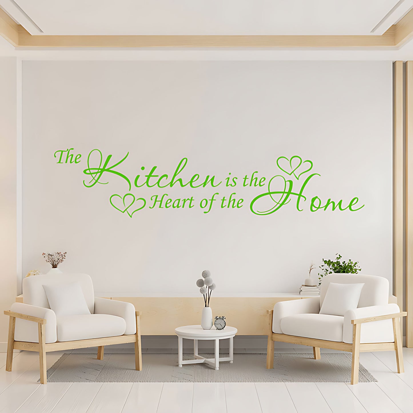 The Kitchen Is the Heart of the Home Wall Sticker – Cursive Script Decal