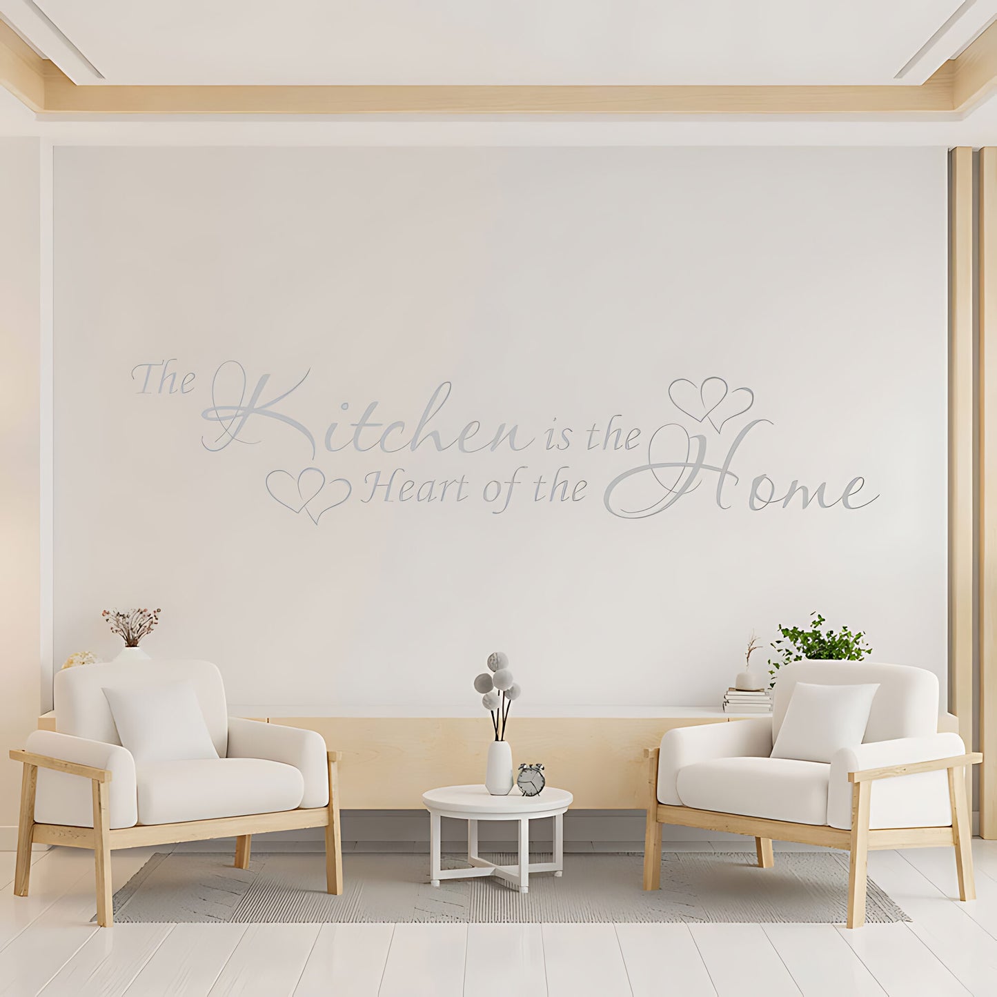 The Kitchen Is the Heart of the Home Wall Sticker – Cursive Script Decal