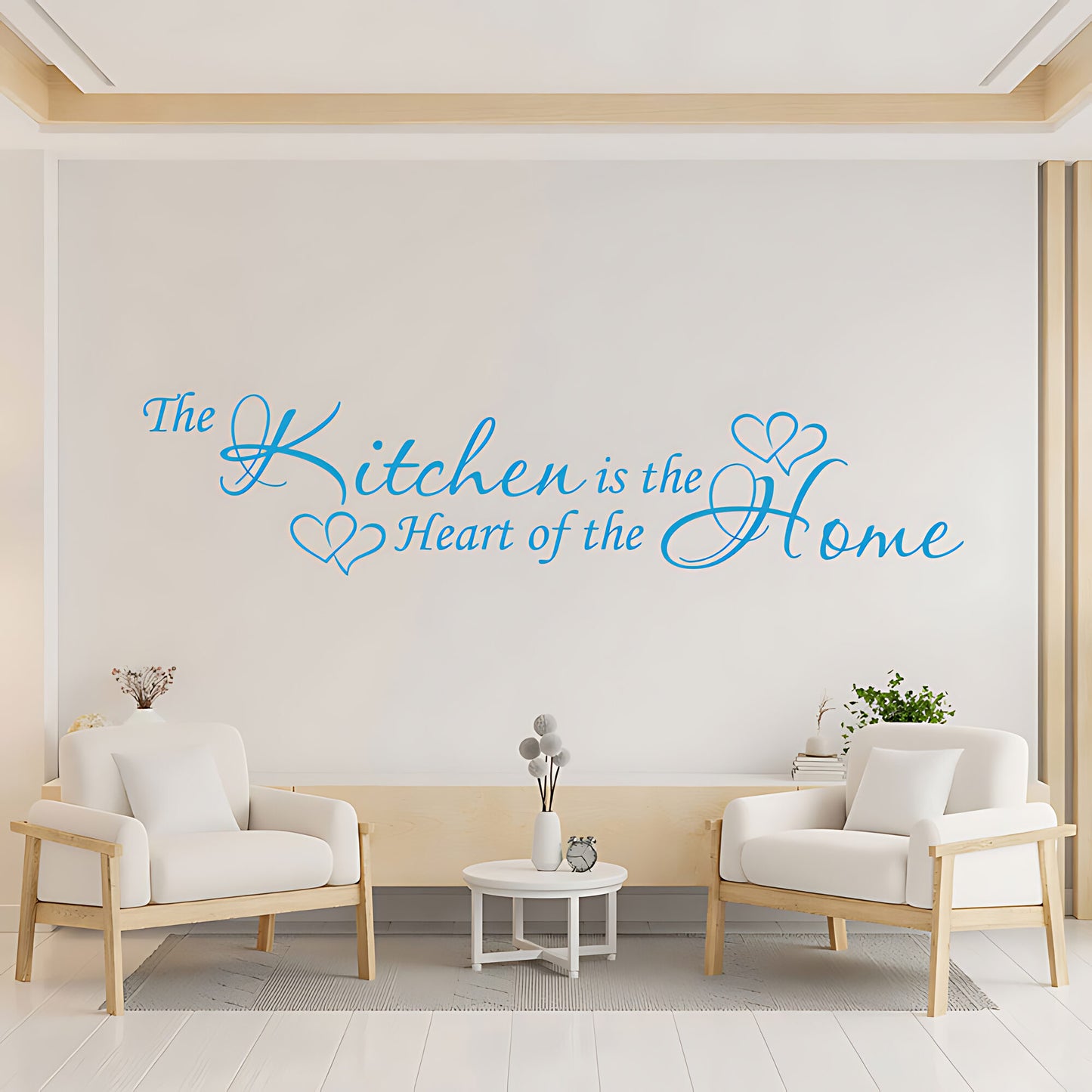The Kitchen Is the Heart of the Home Wall Sticker – Cursive Script Decal