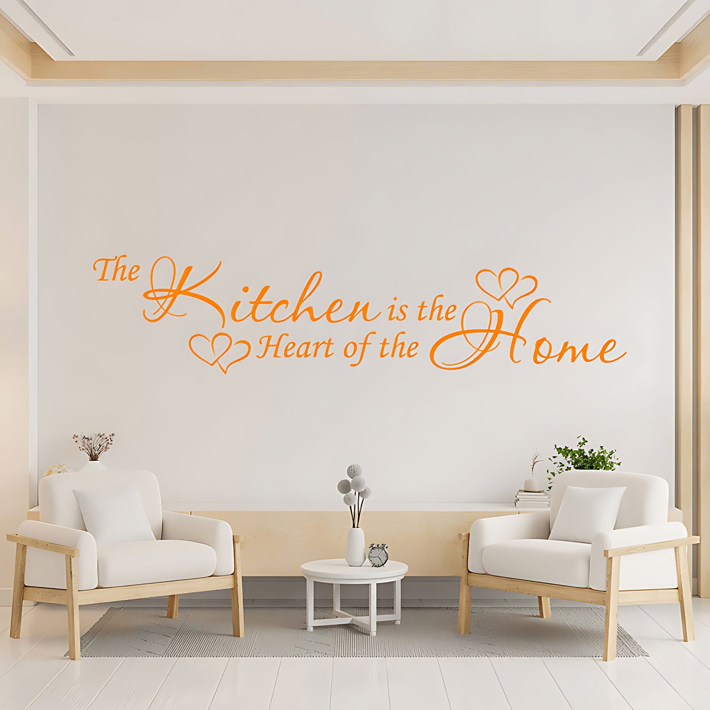 The Kitchen Is the Heart of the Home Wall Sticker – Cursive Script Decal
