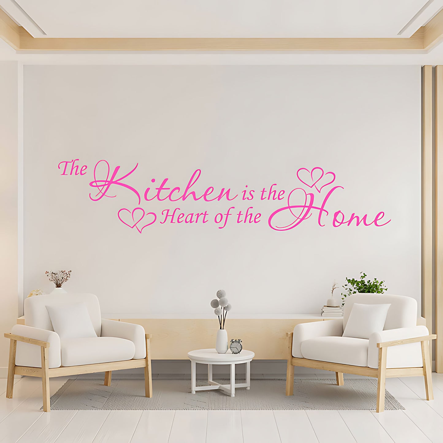 The Kitchen Is the Heart of the Home Wall Sticker – Cursive Script Decal