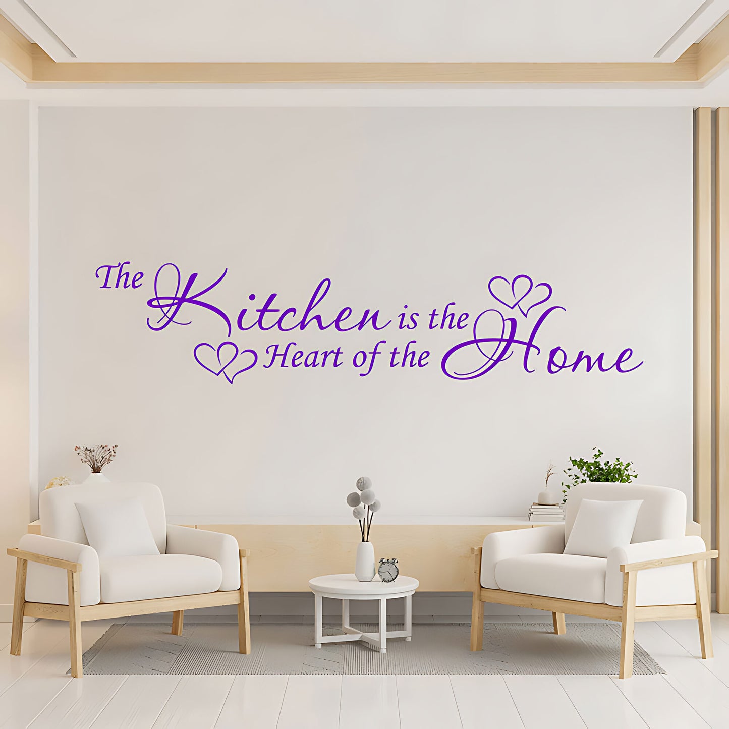 The Kitchen Is the Heart of the Home Wall Sticker – Cursive Script Decal