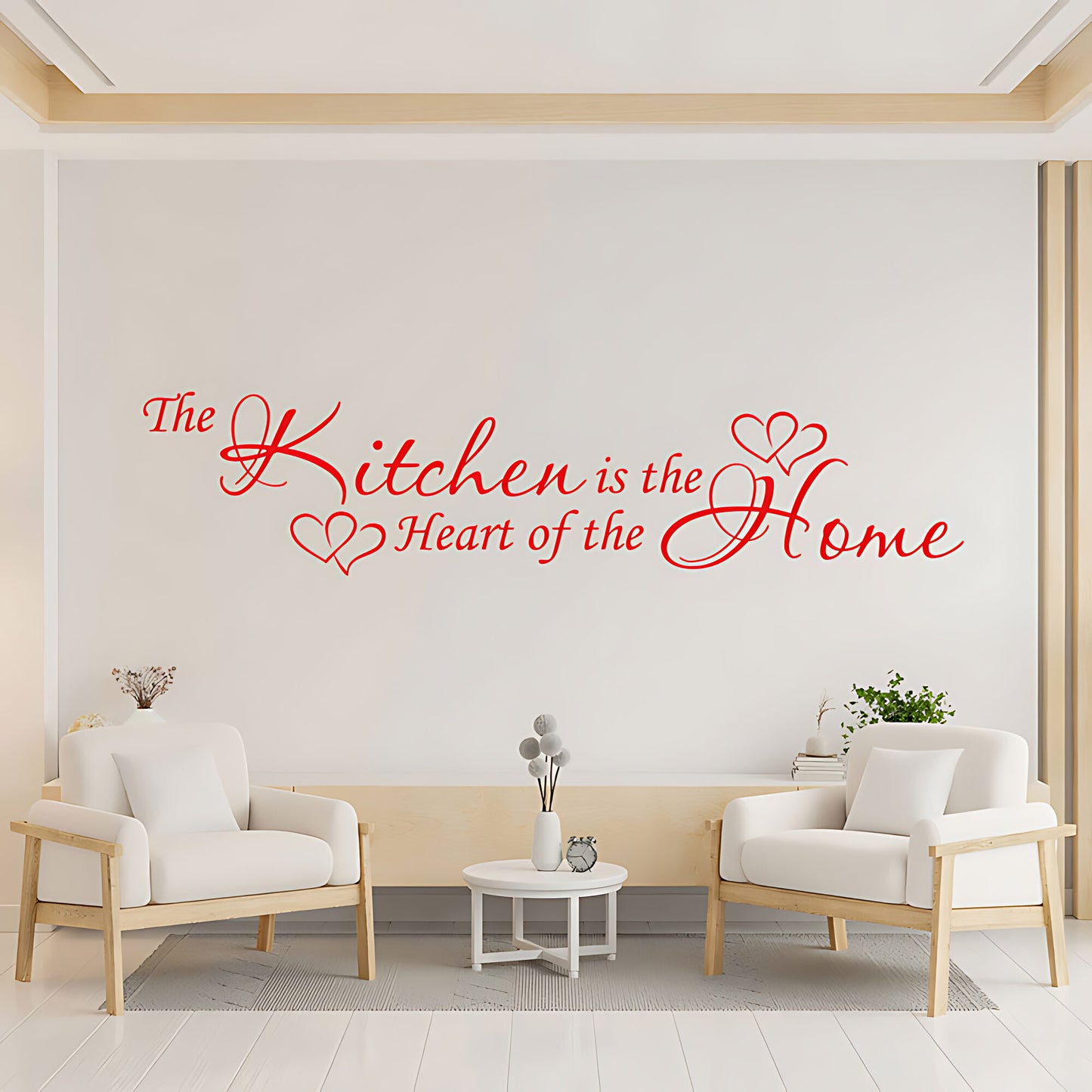 The Kitchen Is the Heart of the Home Wall Sticker – Cursive Script Decal